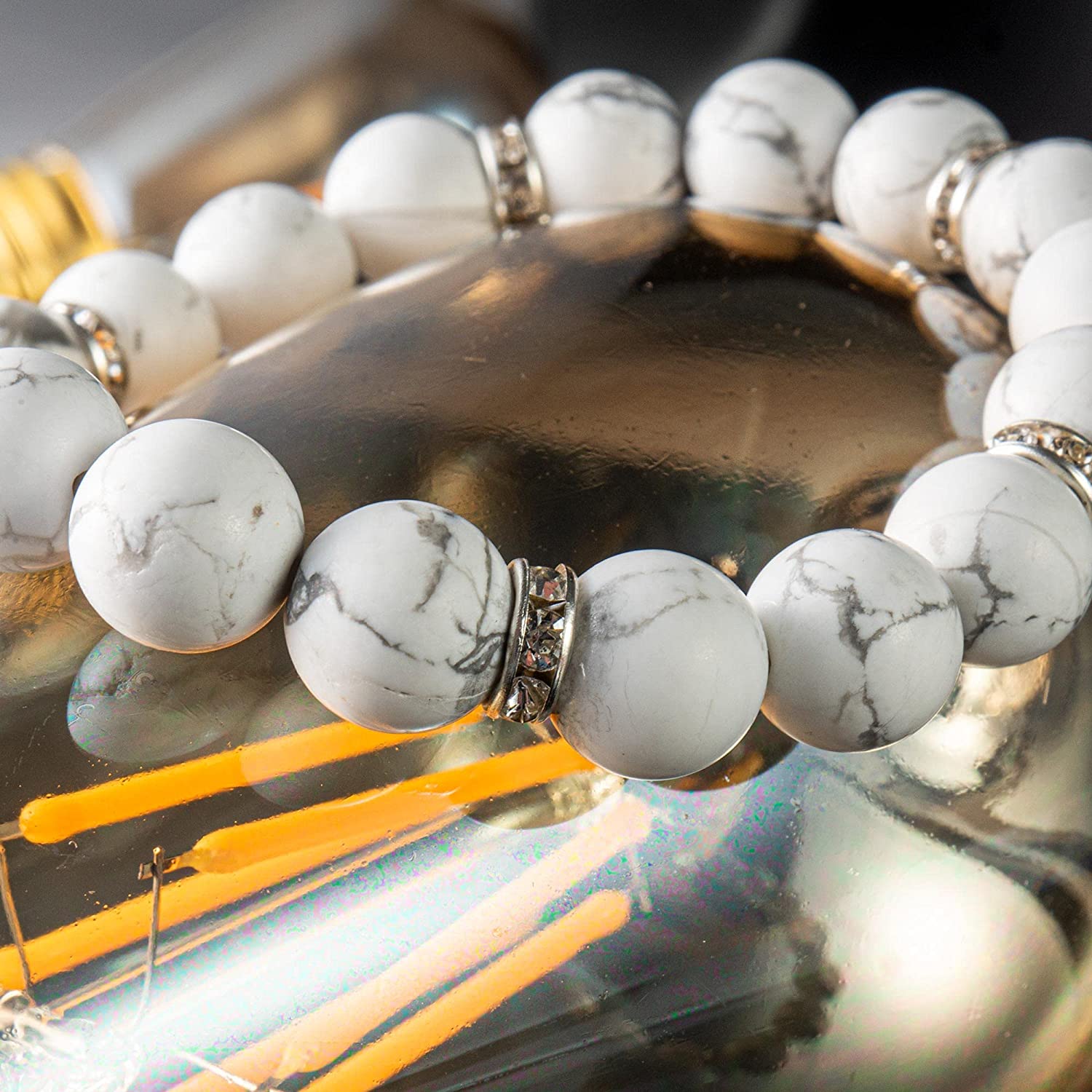 liagza Healing Bracelet For Women Anxiety Crystal Bracelet Chakra Beaded Bracelets Rose Quartz Crystals And Healing Stones Bracelet Calming Strand Stretch Bracelet Stress Relief Gifts For Women - Image 5